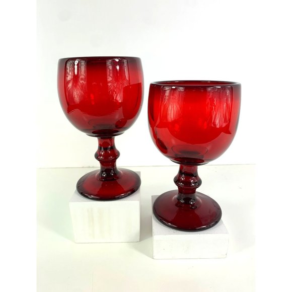 Imperial Ruby Red Hoffman House Margarita Glasses. - Picture 1 of 7